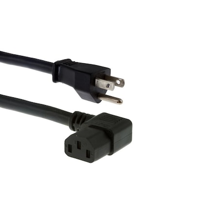 Unirise Usa 3Ft Power Cord 5/15P-C13 Right Angle PWCD-515PC13R-10A-03F-BLK